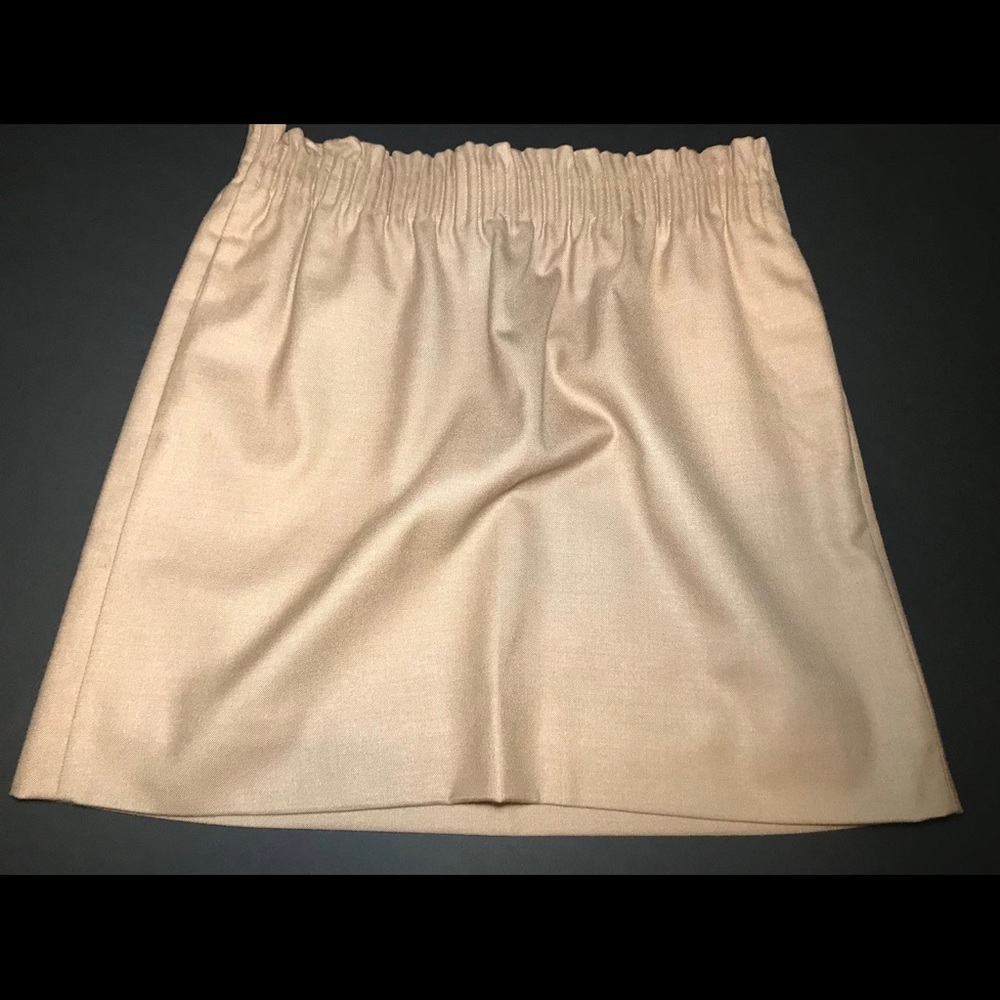 J crew beige mini skirt wool blend size 8